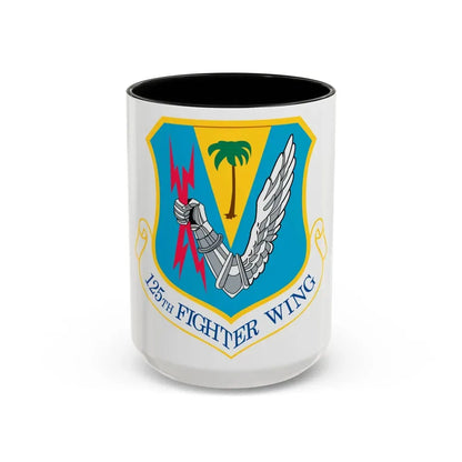 125th Fighter Wing (U.S. Air Force) Accent Coffee Mug 15oz Black - Go Mug Yourself