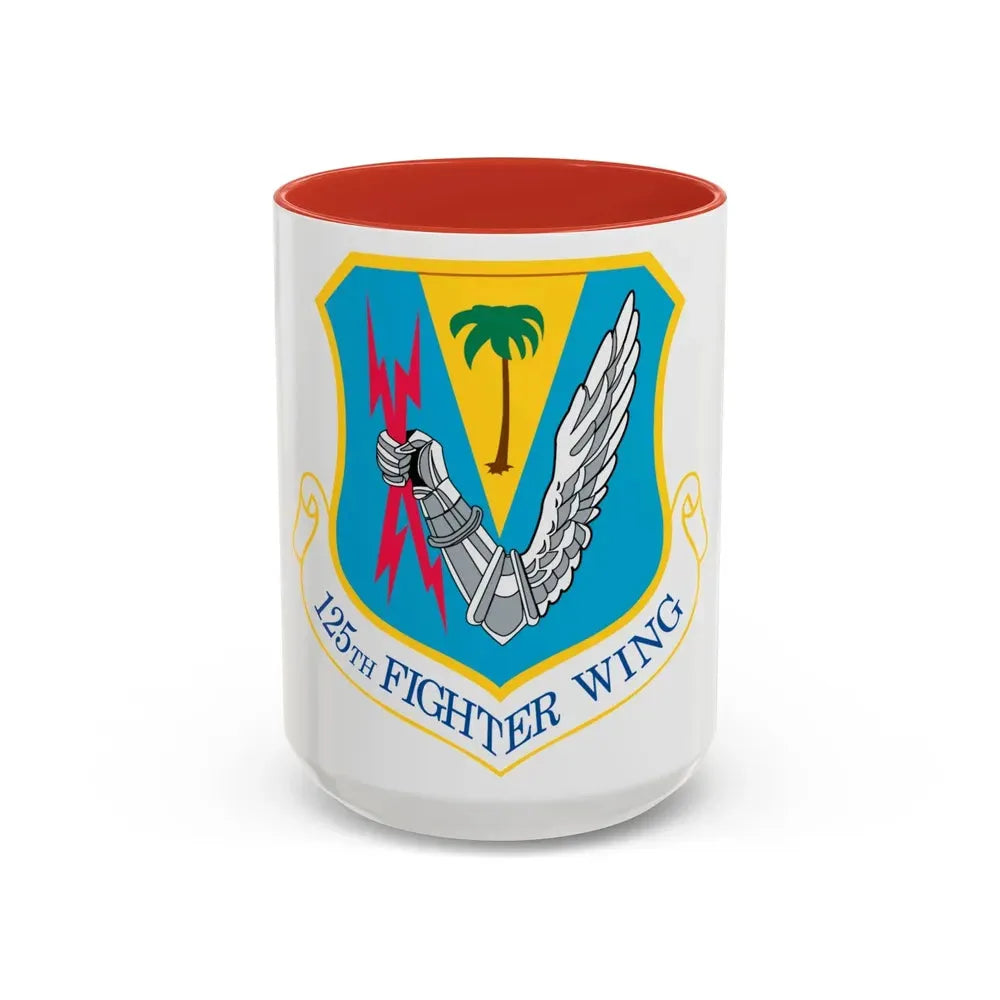 125th Fighter Wing (U.S. Air Force) Accent Coffee Mug 15oz Red - Go Mug Yourself