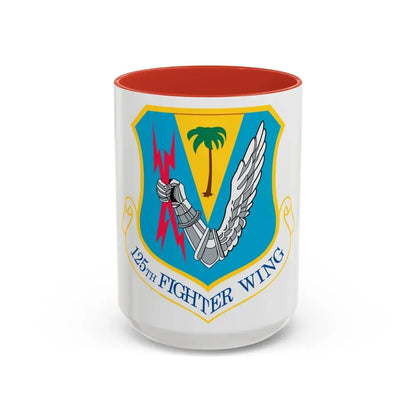 125th Fighter Wing (U.S. Air Force) Accent Coffee Mug 15oz Red - Go Mug Yourself