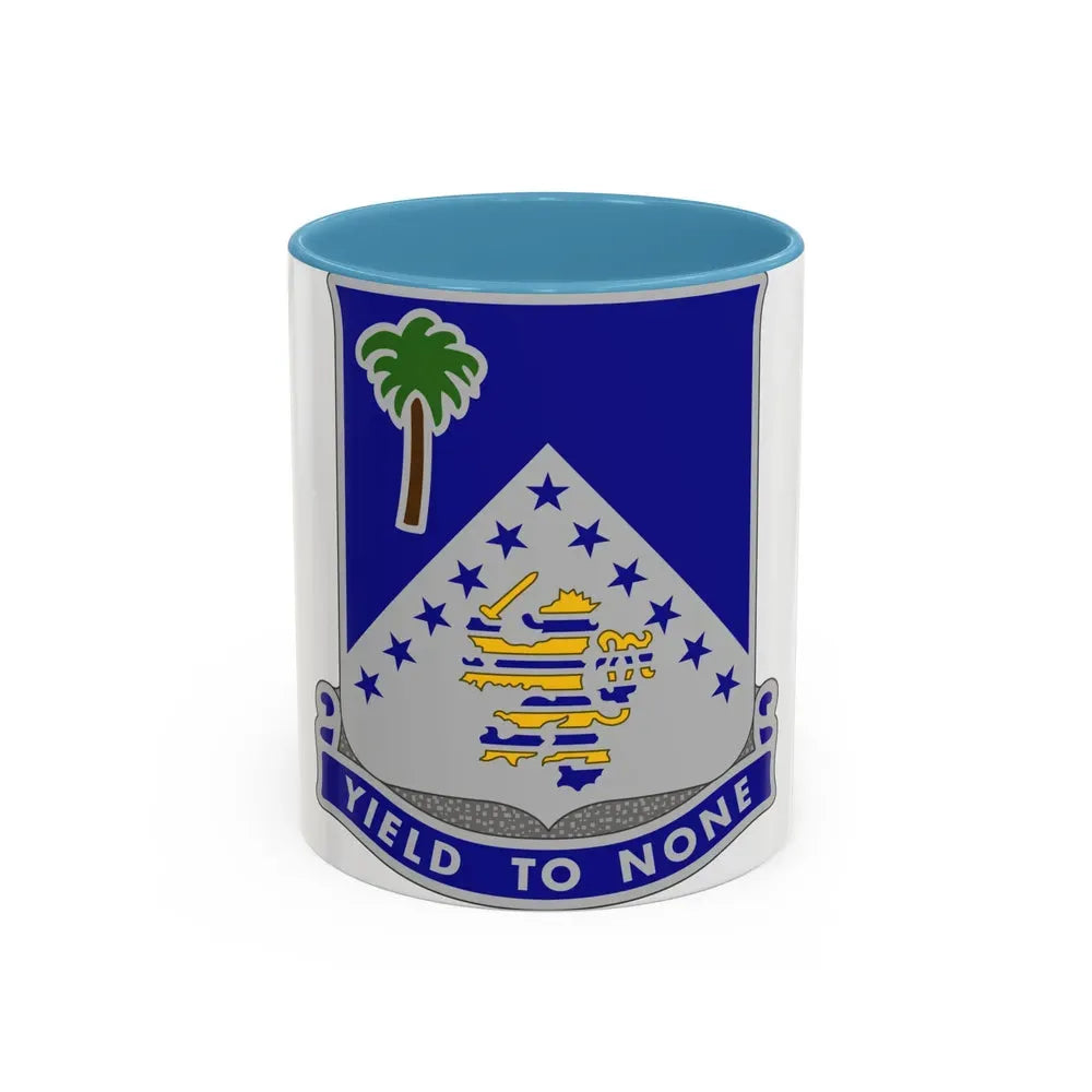 125th Infantry Regiment (U.S. Army) Accent Coffee Mug 11oz Light Blue - Go Mug Yourself