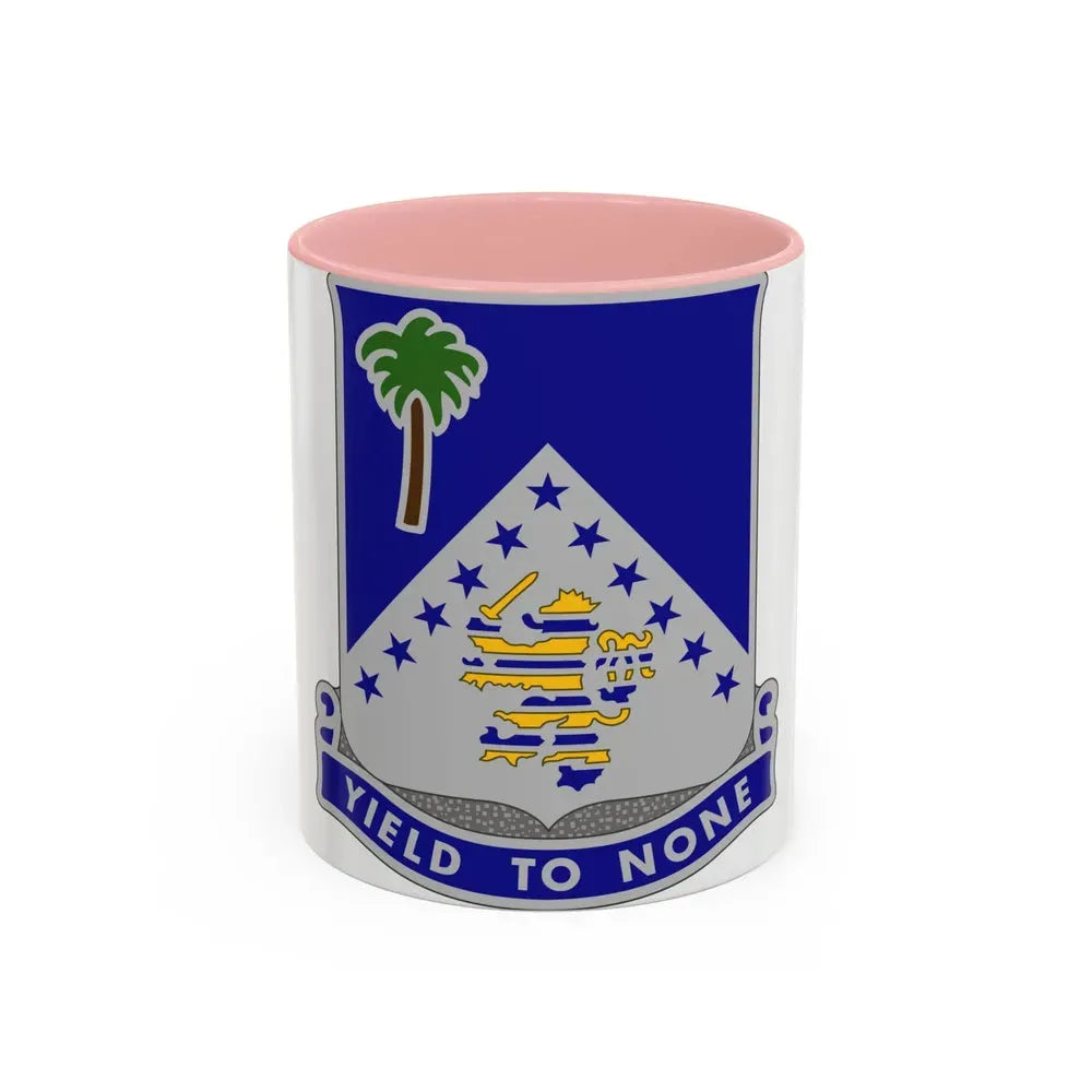 125th Infantry Regiment (U.S. Army) Accent Coffee Mug 11oz Pink - Go Mug Yourself