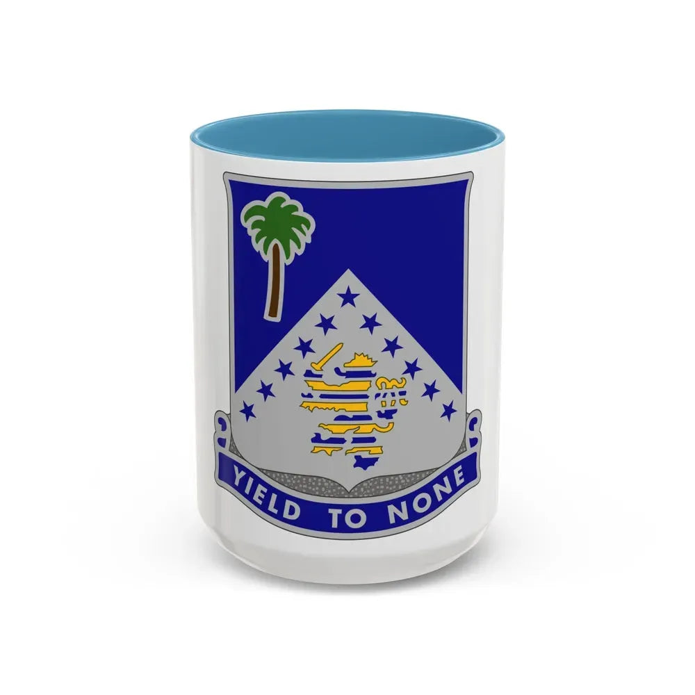 125th Infantry Regiment (U.S. Army) Accent Coffee Mug 15oz Light Blue - Go Mug Yourself