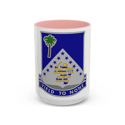 125th Infantry Regiment (U.S. Army) Accent Coffee Mug 15oz Pink - Go Mug Yourself