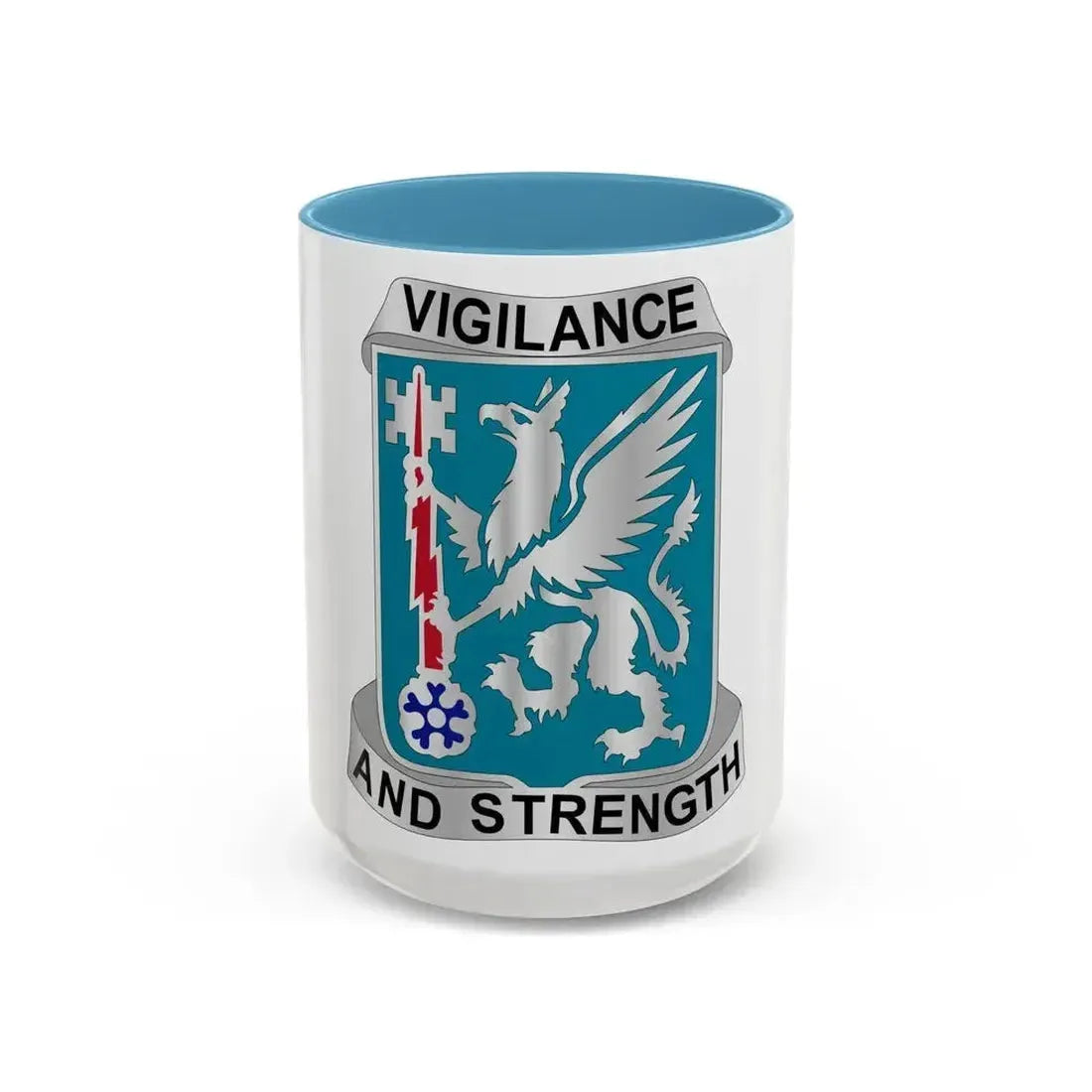 126 Military Intelligence Battalion (U.S. Army) Accent Coffee Mug 15oz Light Blue - Go Mug Yourself