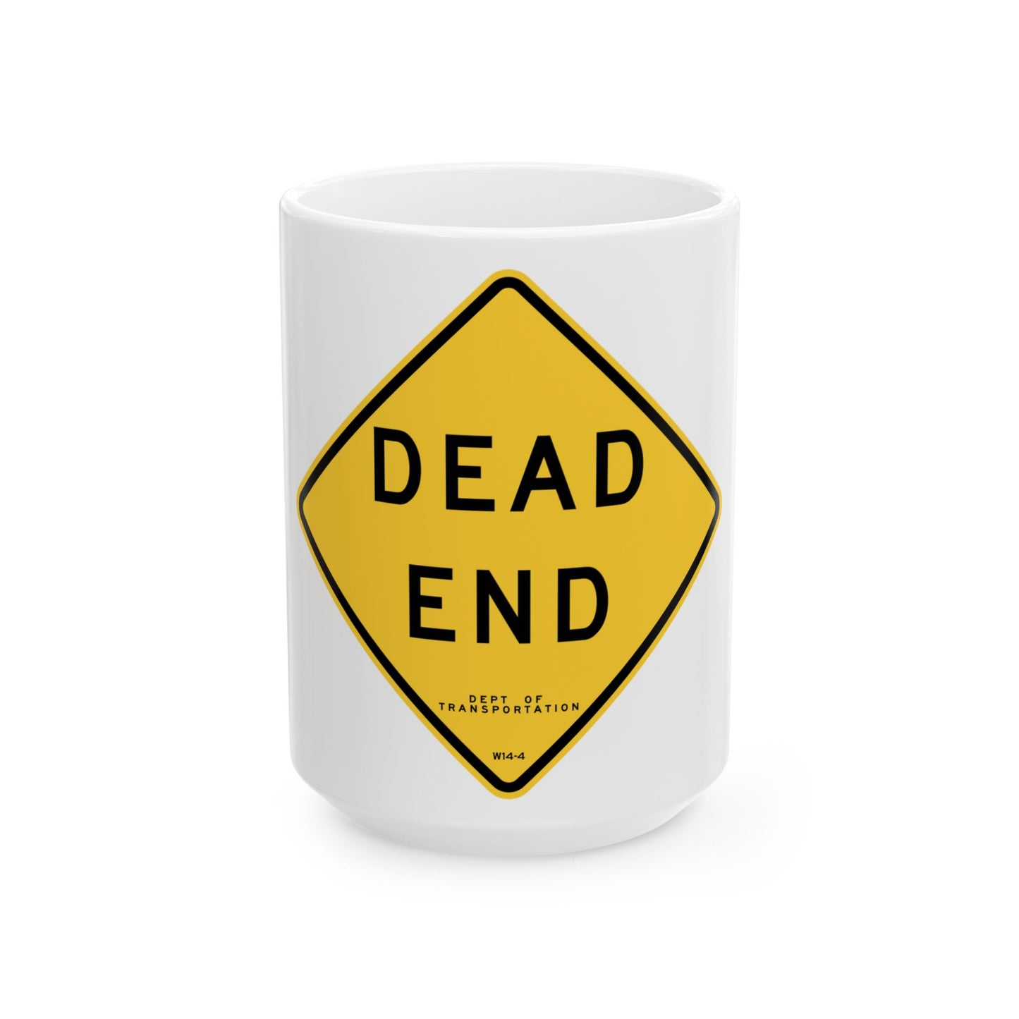 NYCDOT W14-4 (New York) (Road Sign) White Coffee Mug