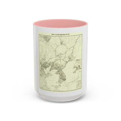 Korea and Manchuria (1904) (Map) Accent Coffee Mug