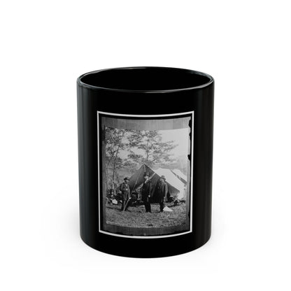 Antietam, Md. Allan Pinkerton, President Lincoln, And Maj. Gen John A. Mcclernand (U.S. Civil War) Black Coffee Mug