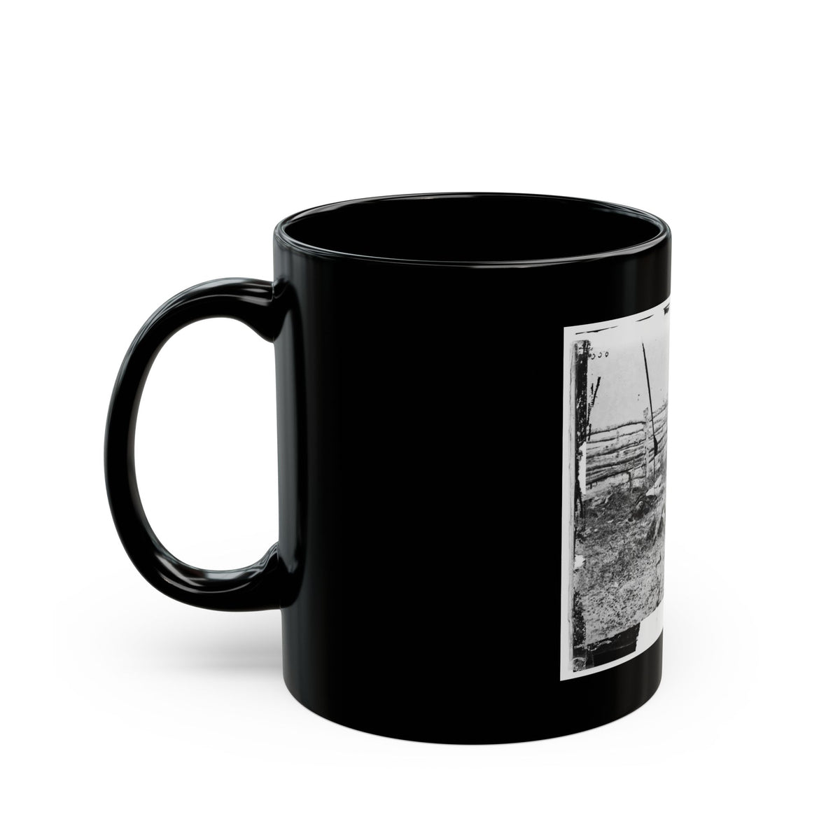 Antietam, Maryland. Confederate Soldiers As They Fell Inside The Fence On The Hagerstown Road (U.S. Civil War) Black Coffee Mug
