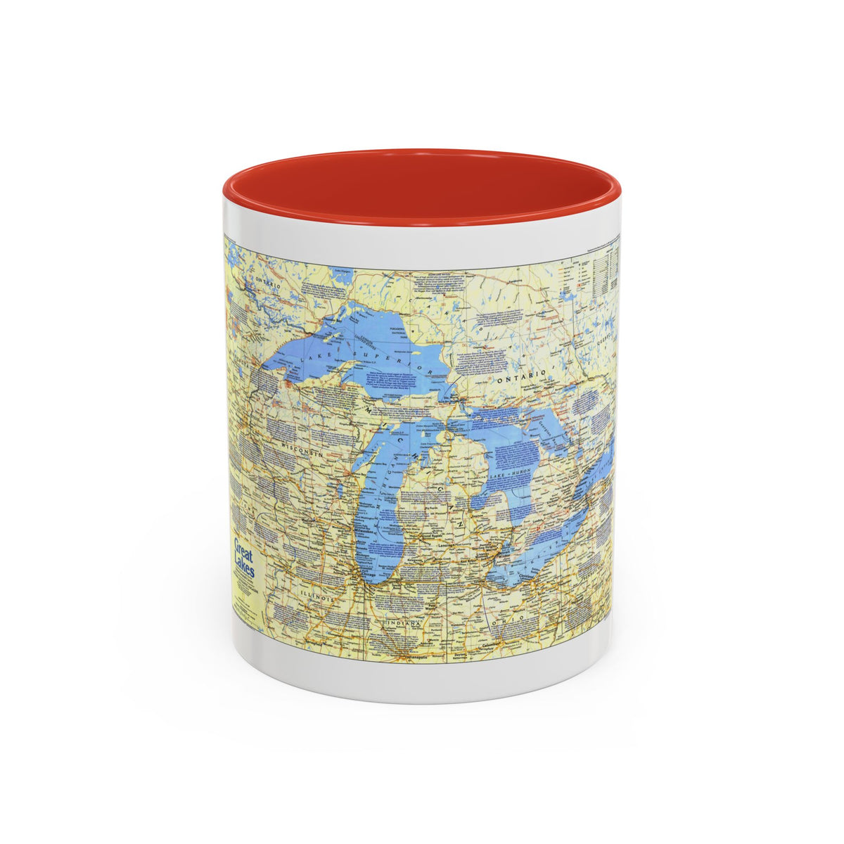 Canada - The Great Lakes 1 (1987) (Map) Accent Coffee Mug