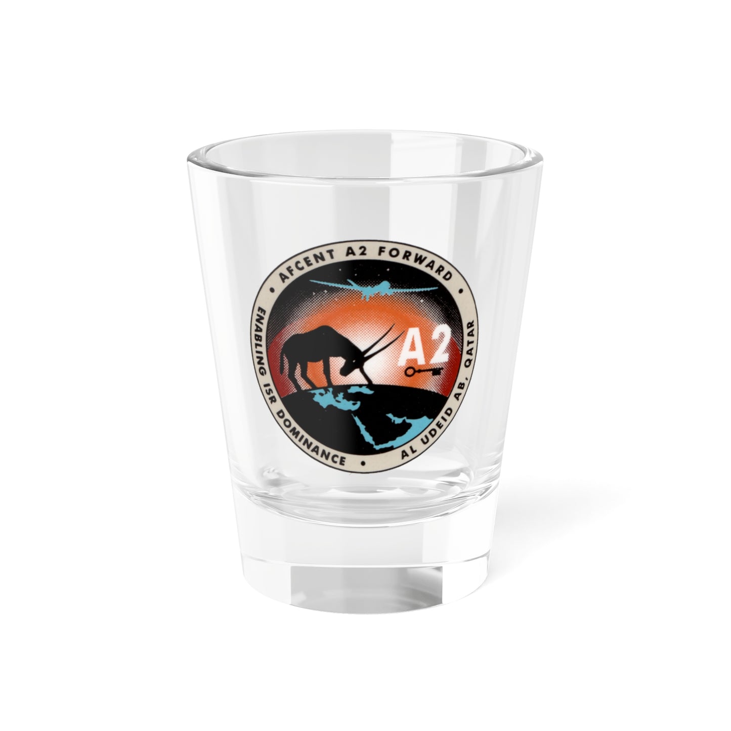 AFCENT A2 Forward (U.S. Air Force) Shot Glass 1.5oz