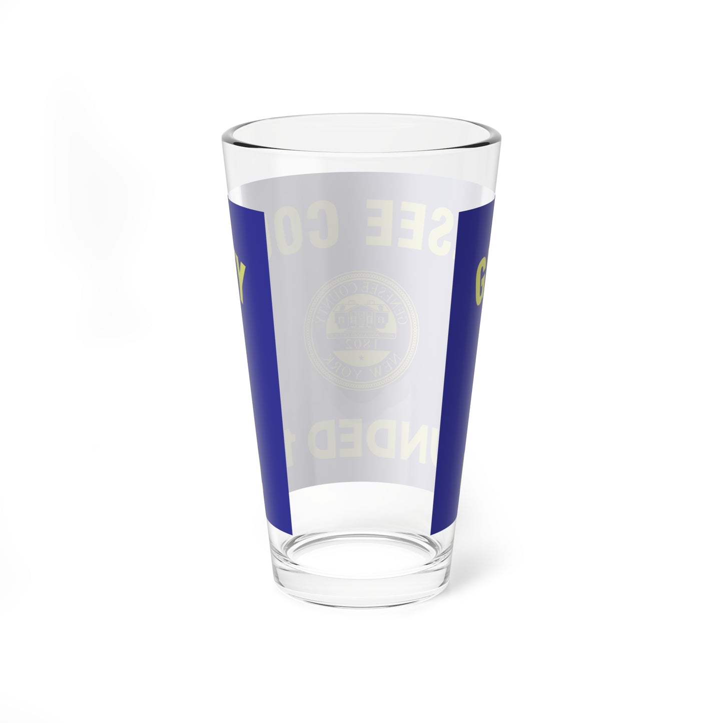 Flag of Genesee County New York (United States) Pint Glass 16oz