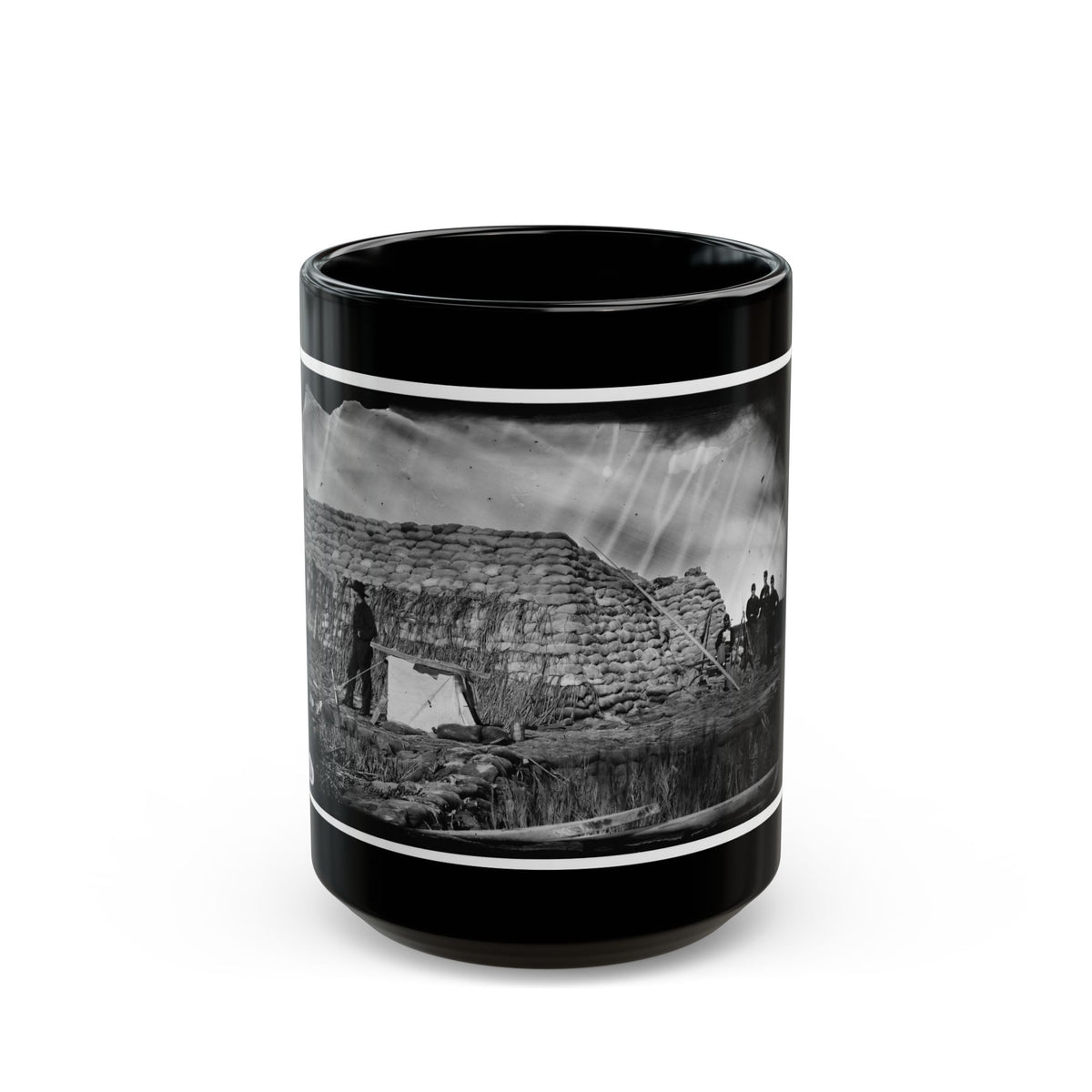 Morris Island, South Carolina. The  Marsh Battery  Or  Swamp Angel  After The Explosion, August 22, 1863 (U.S. Civil War) Black Coffee Mug