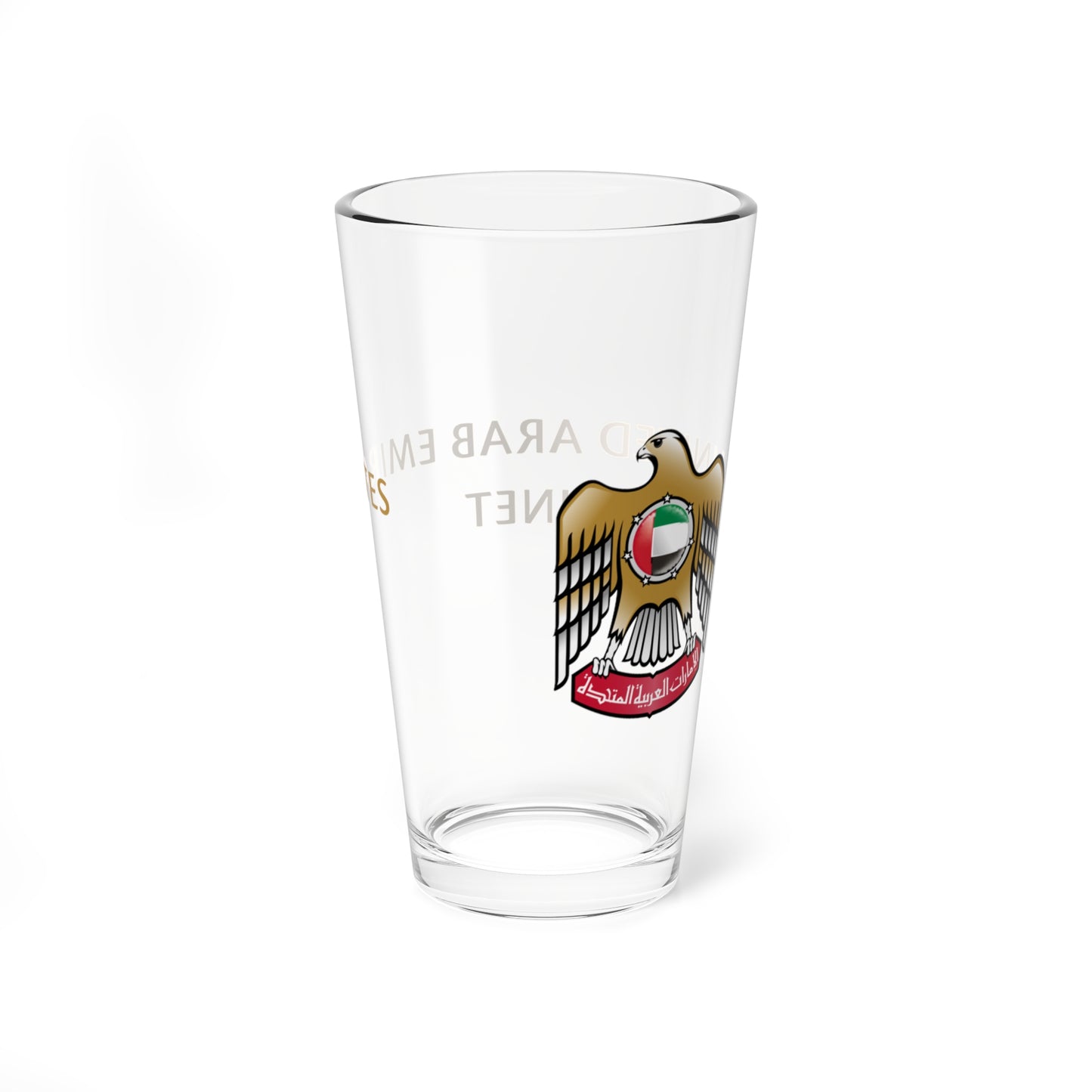 The Cabinet of the UAE logo (United Arab Emirates) (Coat of Arms) Pint Glass 16oz