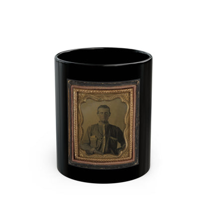 Private Reuben Goodson Of Co. G, 52nd North Carolina Infantry Regiment In Uniform (1) (U.S. Civil War) Black Coffee Mug