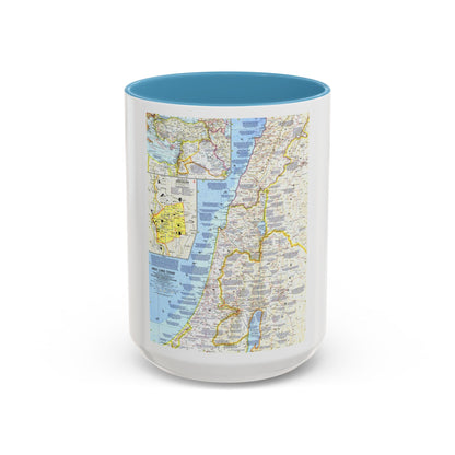 Middle East - Holy Land Today (1963) (Map) Accent Coffee Mug