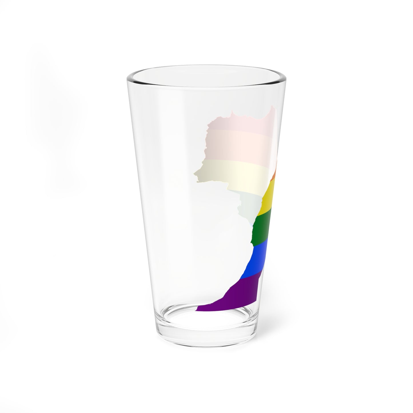 LGBT flag map of Morocco (Morocco) Pint Glass 16oz