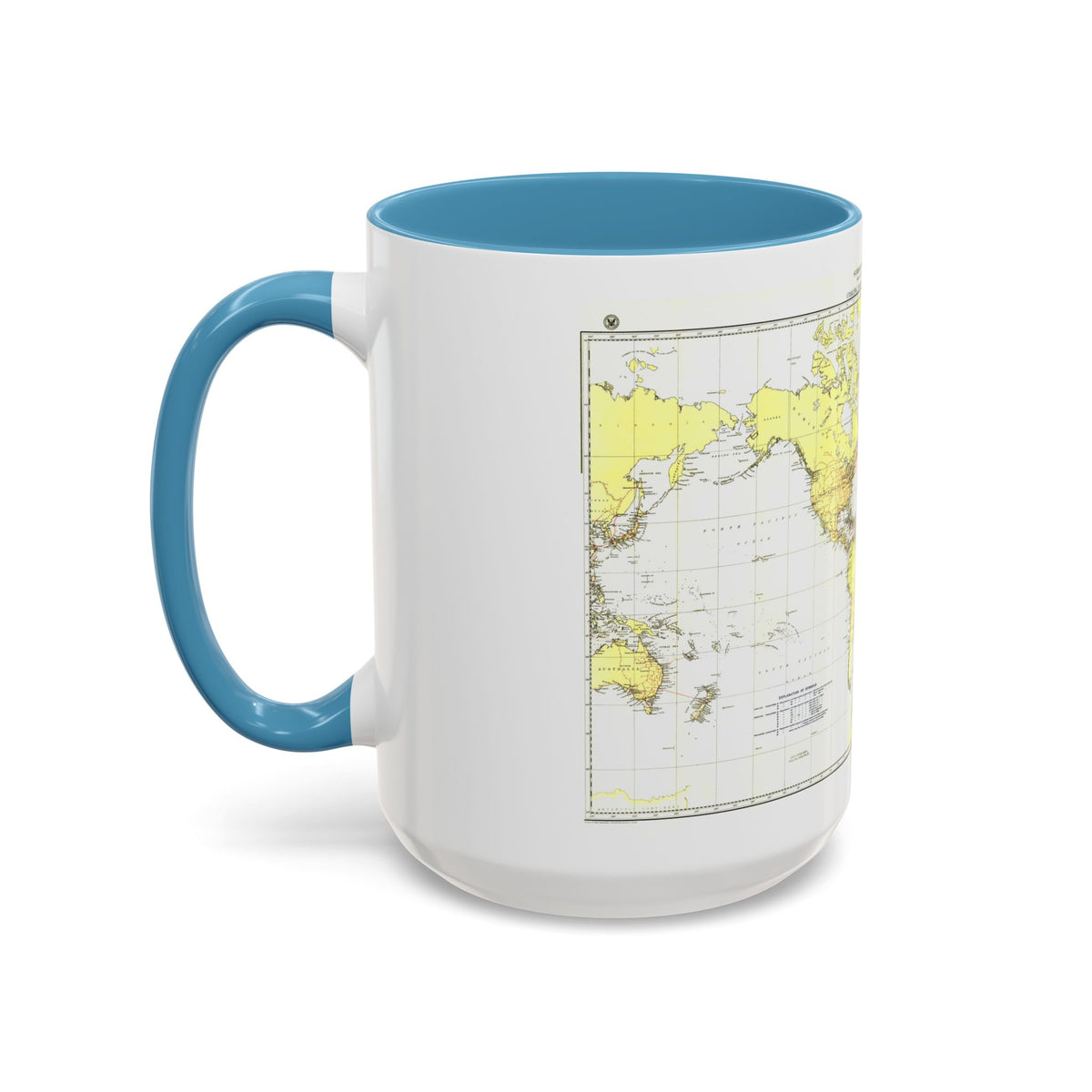Submarine Cables of the World (1896) (Map) Accent Coffee Mug