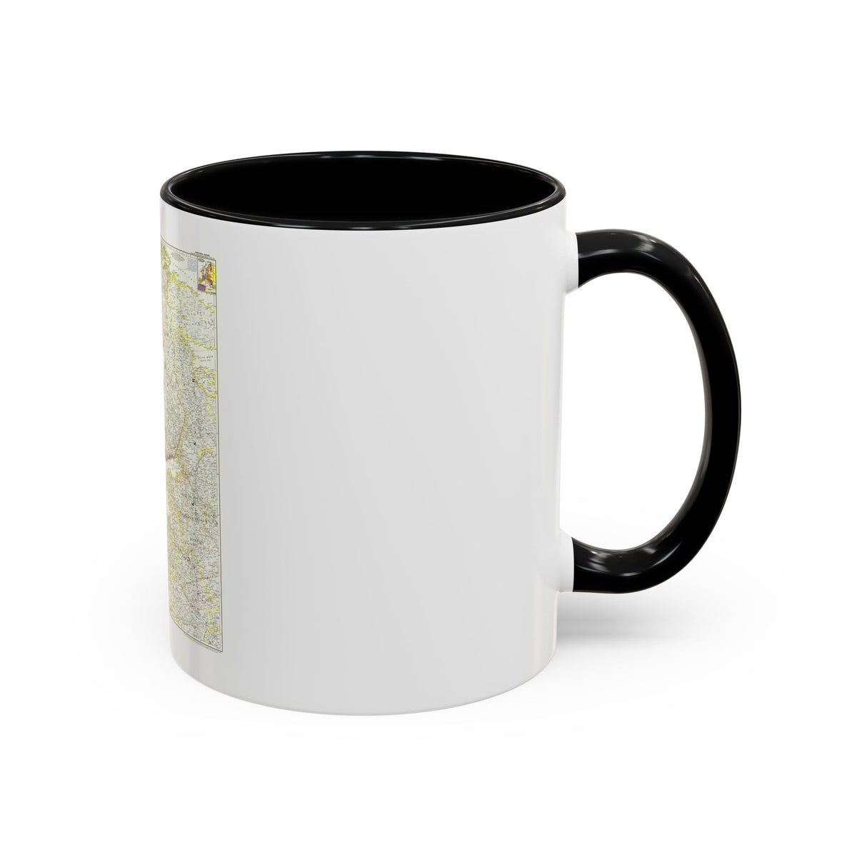 Europe, Northern (1954) (Map) Accent Coffee Mug