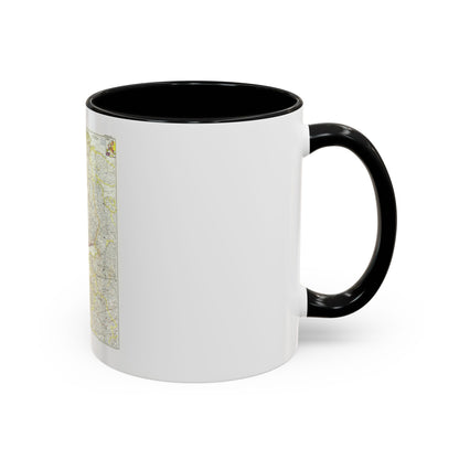 Europe, Northern (1954) (Map) Accent Coffee Mug
