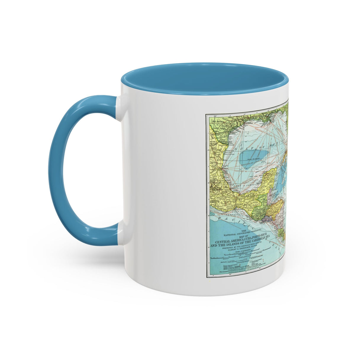Central America (1913) (Map) Accent Coffee Mug