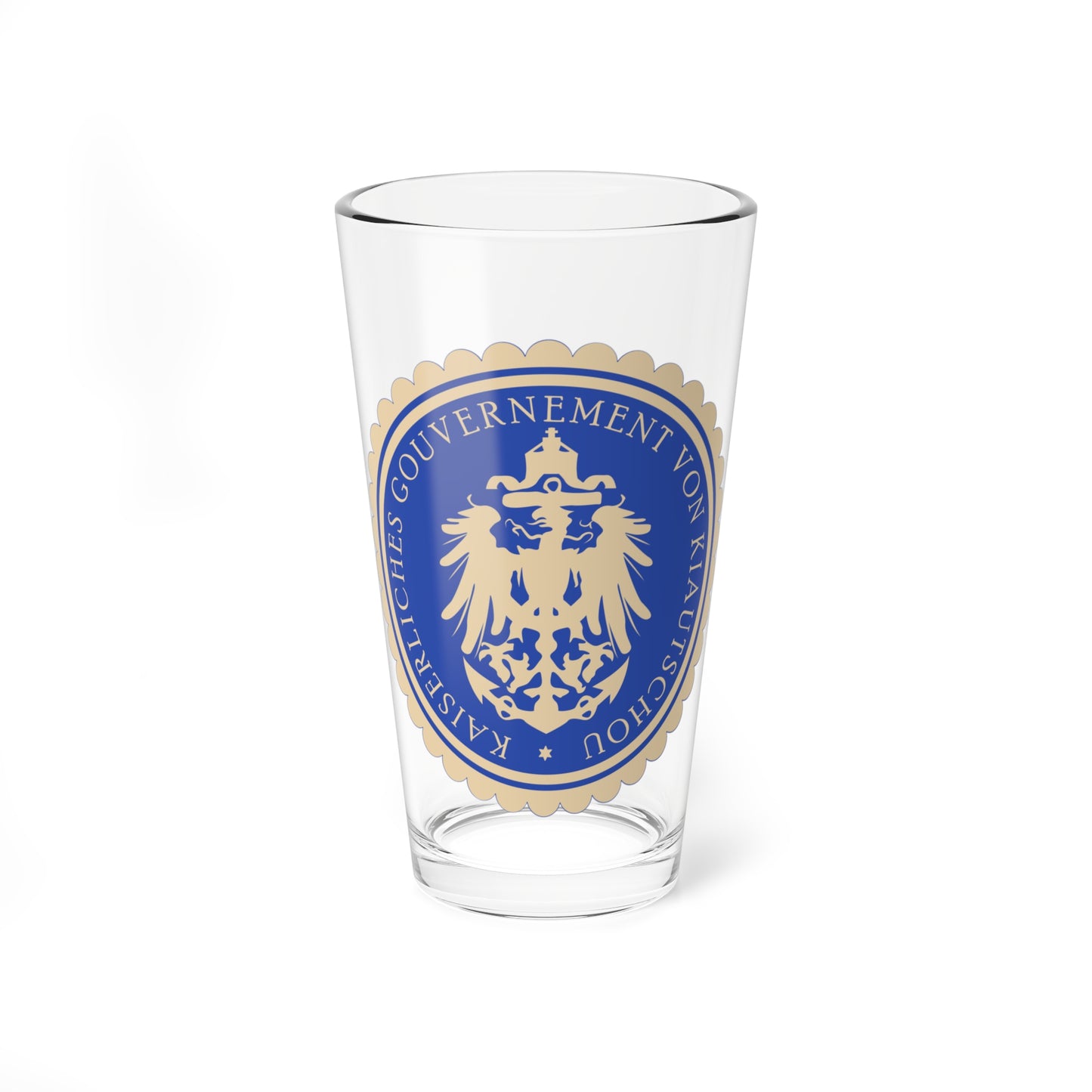 Seal of the Imperial Government of Kiautschou (China) (Coat of Arms) Pint Glass 16oz