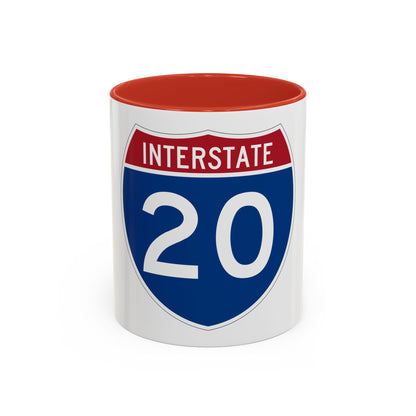 Interstate 20 (U.S. Highways) Accent Coffee Mug