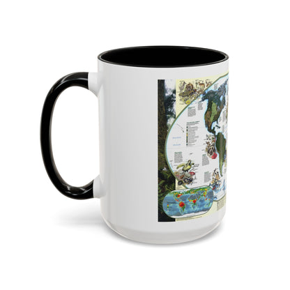 World Map - Diversity of Life (1999) (Map) Accent Coffee Mug