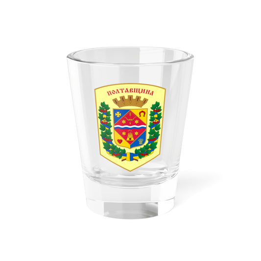Large Coat of Arms of Poltava Oblast (Ukraine) (Coat of Arms) Shot Glass 1.5oz