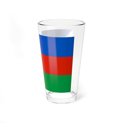 Flag of Vagaysky rayon Tyumen oblast 2003 (Russia) Pint Glass 16oz