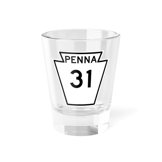 PA-31 1948 (Pennsylvania) (Road Sign) Shot Glass 1.5oz