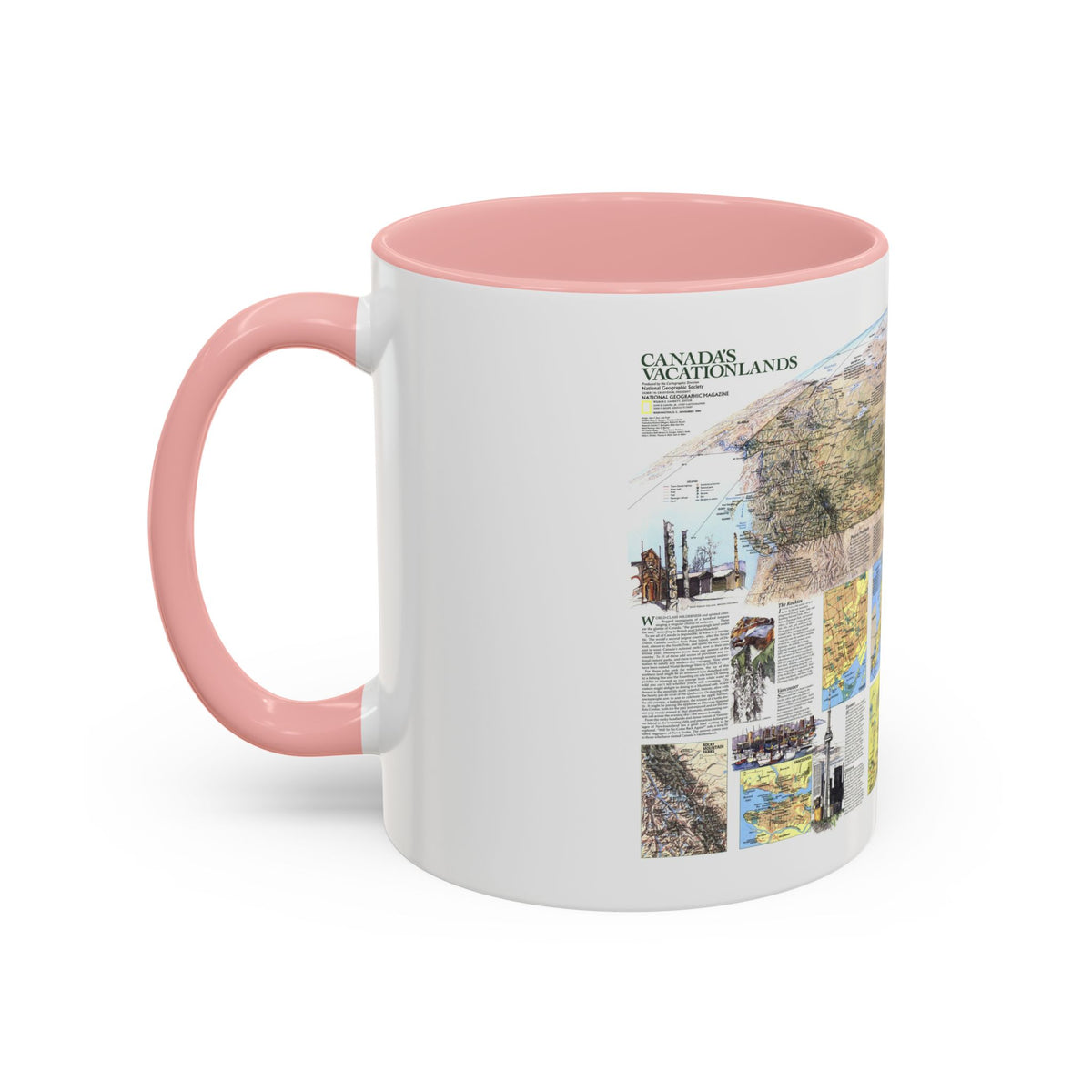 Canada - Vacationlands (1985) (Map) Accent Coffee Mug