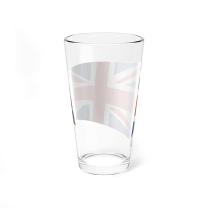 UK Flag - iconic waving (United Kingdom) Pint Glass 16oz