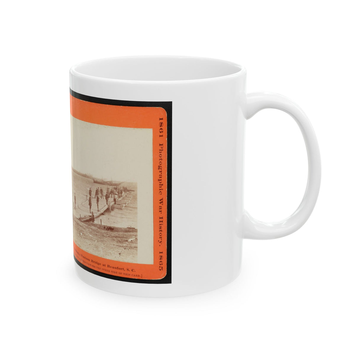 Building A Pontoon Bridge At Beaufort, S.C. 001 (U.S. Civil War) White Coffee Mug