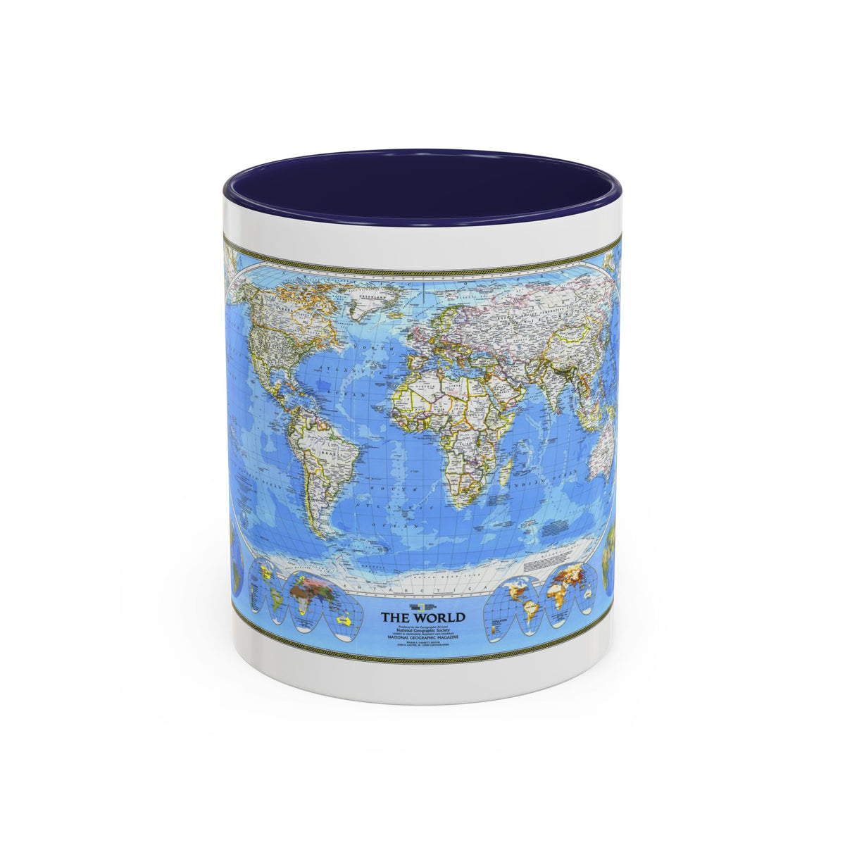 World Map (1988) (Map) Accent Coffee Mug