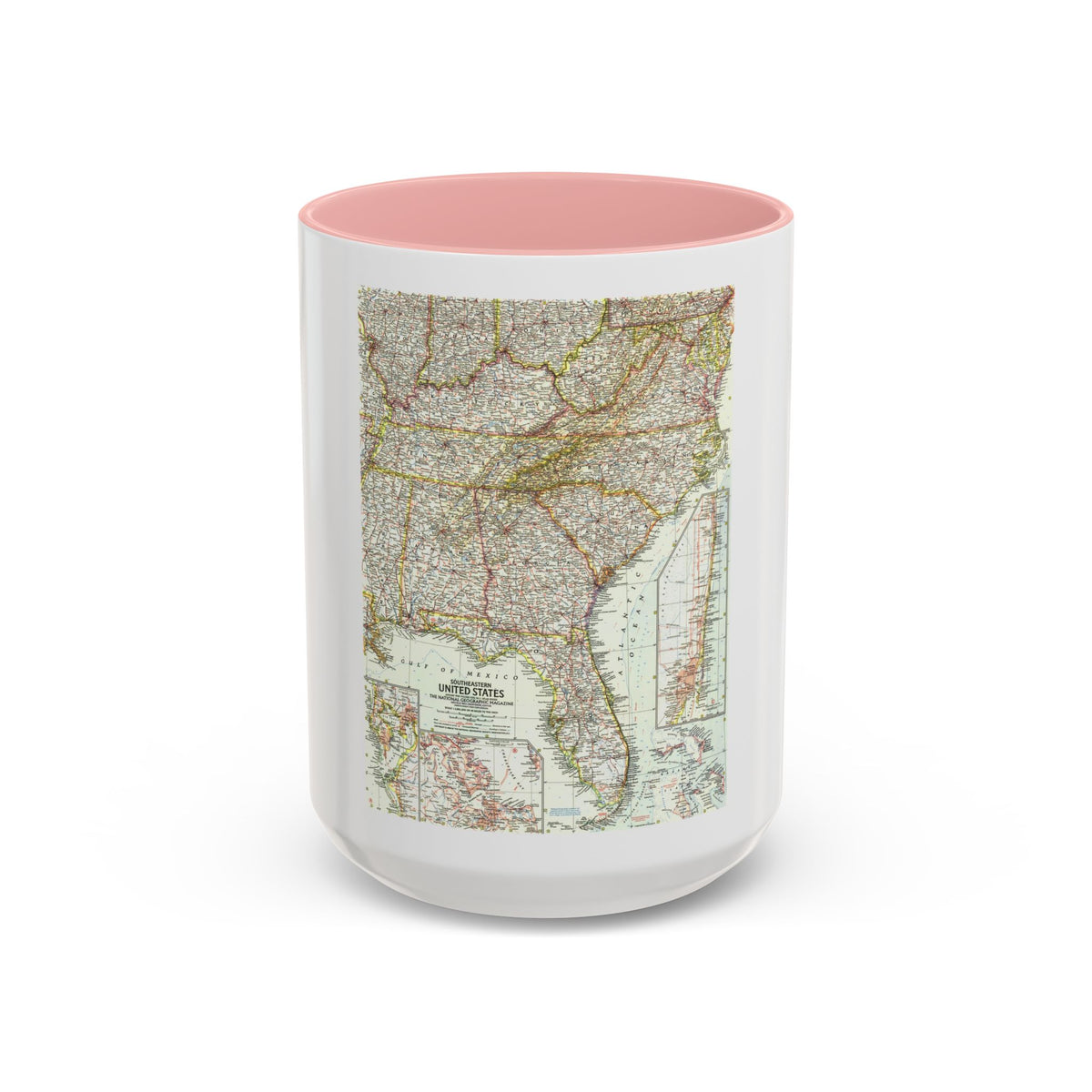 USA - Southeastern (1958) (Map) Accent Coffee Mug