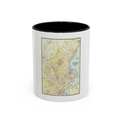 USA - New England (1955) (Map) Accent Coffee Mug