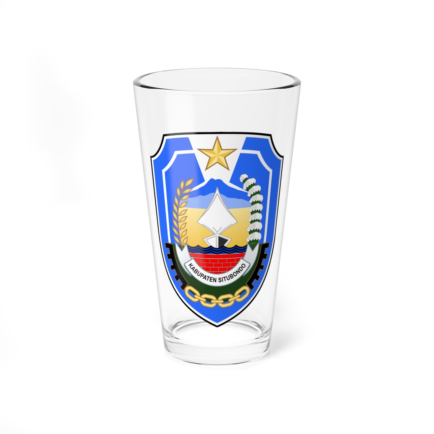 Seal of Situbondo Regency (Indonesia) (Coat of Arms) Pint Glass 16oz