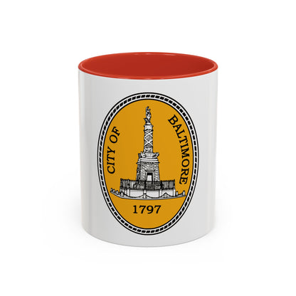 Seal of Baltimore Maryland - Accent Coffee Mug