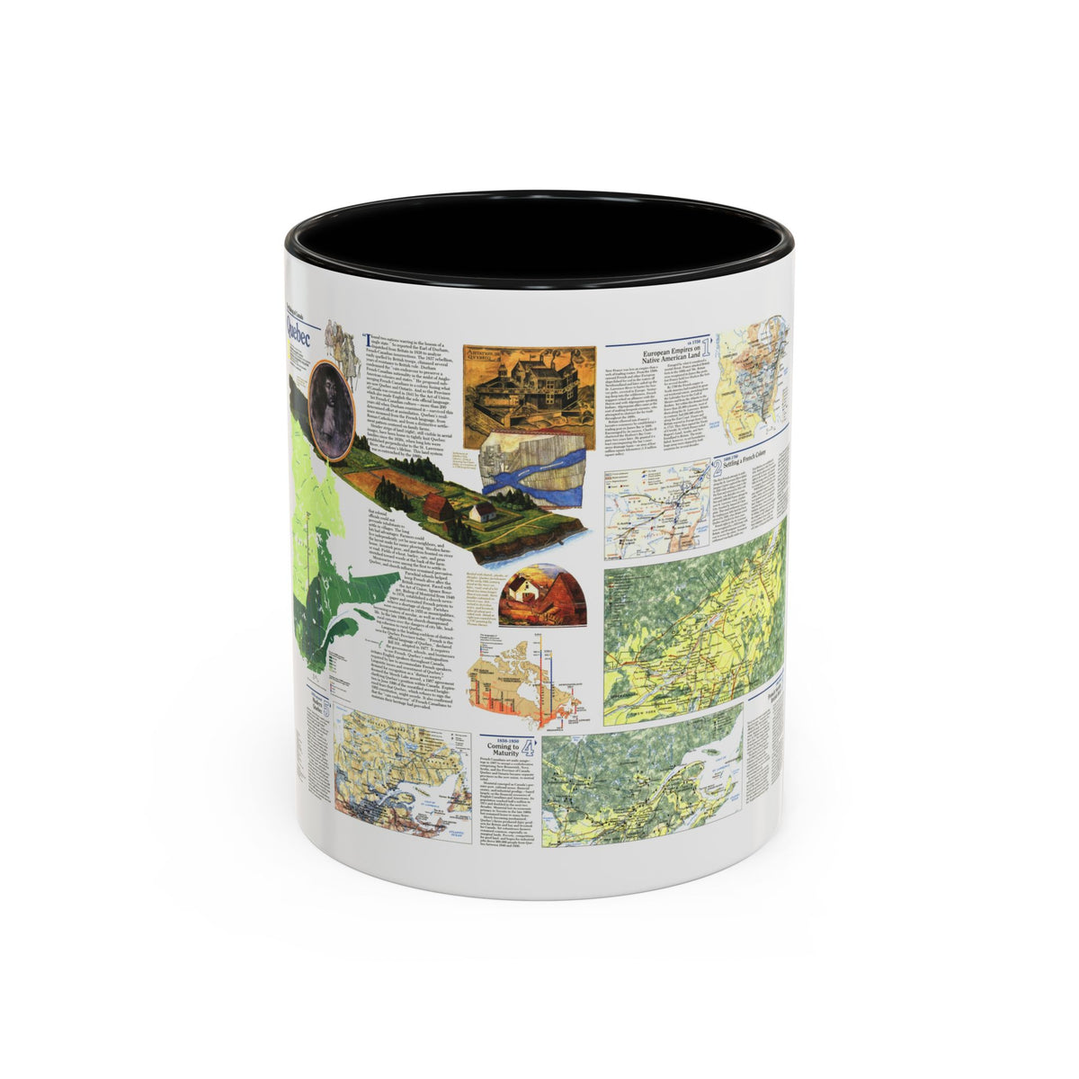 Canada - Quebec 2 (1991) (Map) Accent Coffee Mug