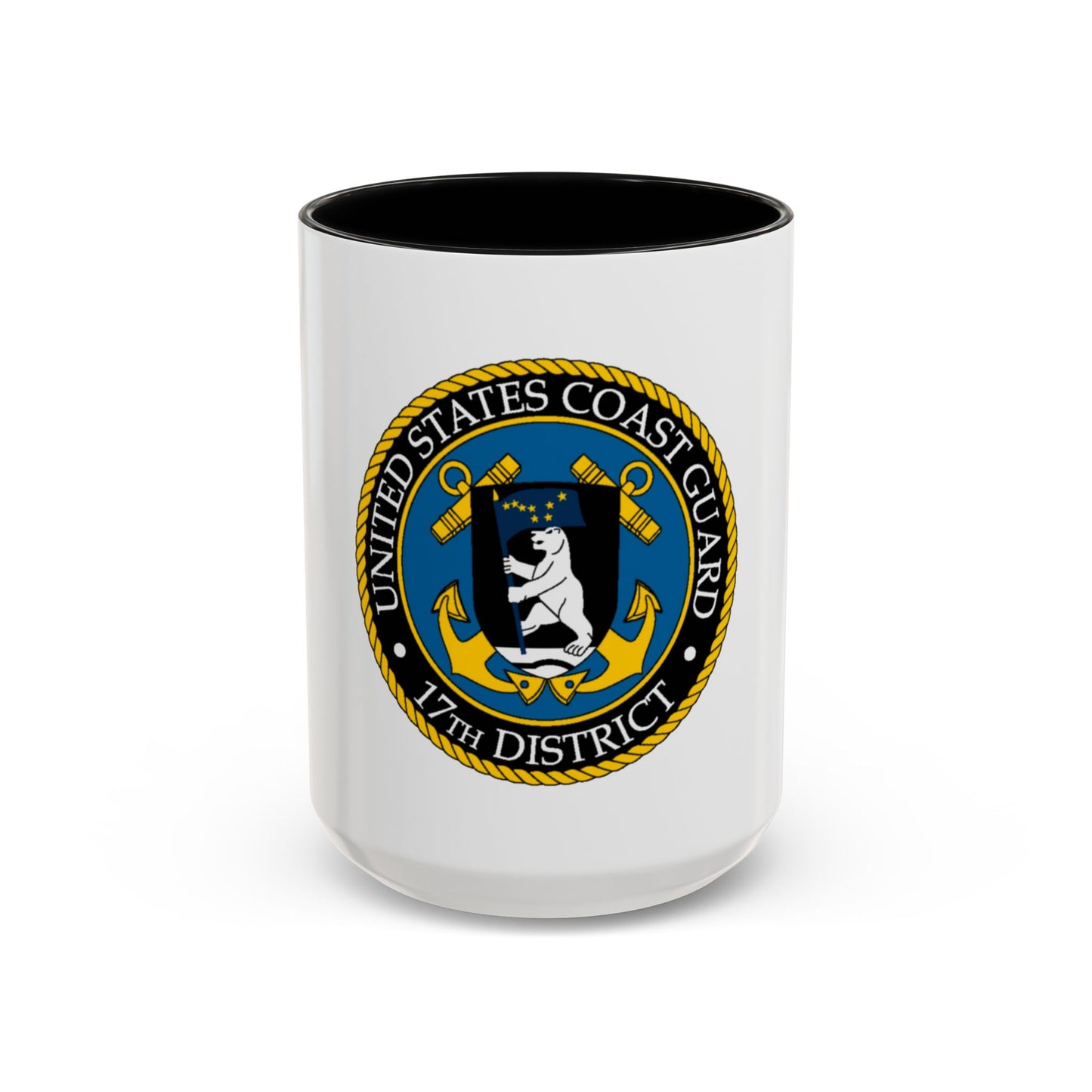 USCG 17th District (U.S. Coast Guard) Accent Coffee Mug
