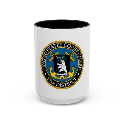 USCG 17th District (U.S. Coast Guard) Accent Coffee Mug