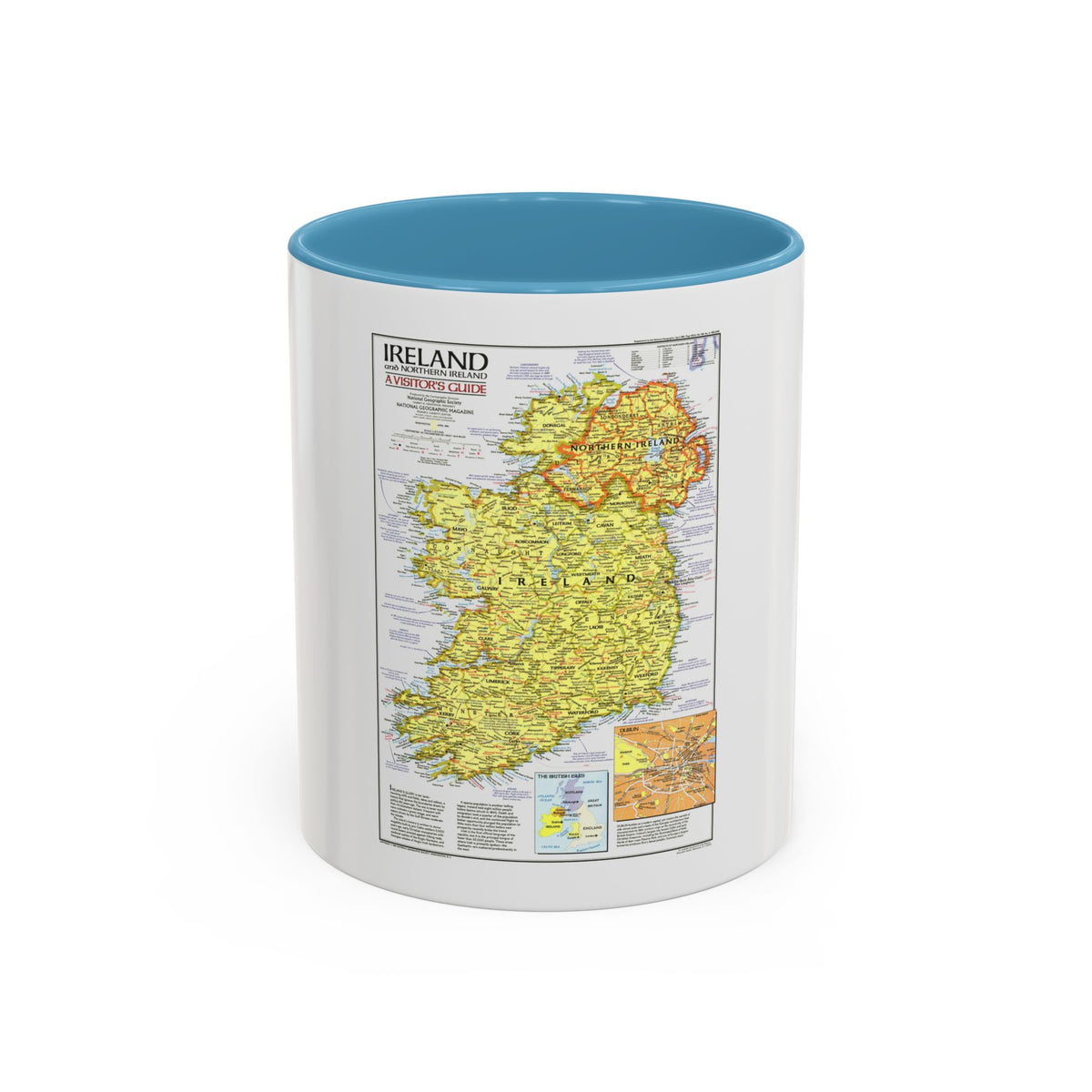 Ireland - A Visitor's Guide (1981) (Map) Accent Coffee Mug