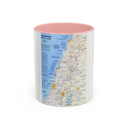 Middle East - Holy Land 1 (1989) (Map) Accent Coffee Mug