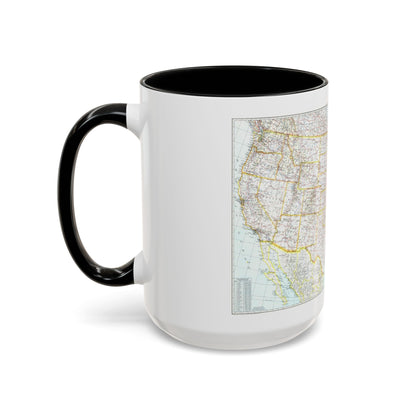 USA - The United States (1940) (Map) Accent Coffee Mug