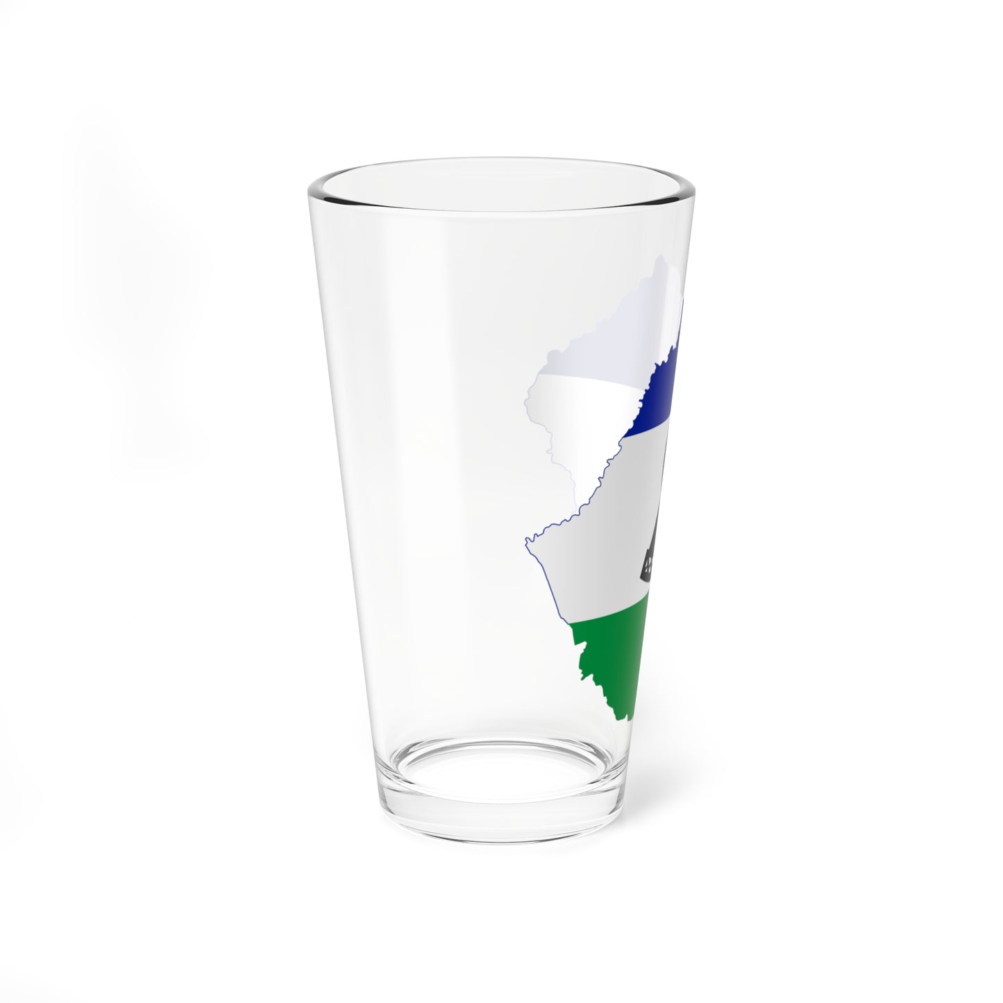 Flag map of Lesotho (Lesotho) Pint Glass 16oz