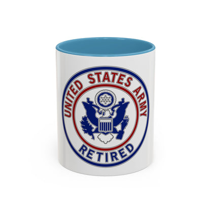 Retired Service Identification Badge 2 (U.S. Army) Accent Coffee Mug
