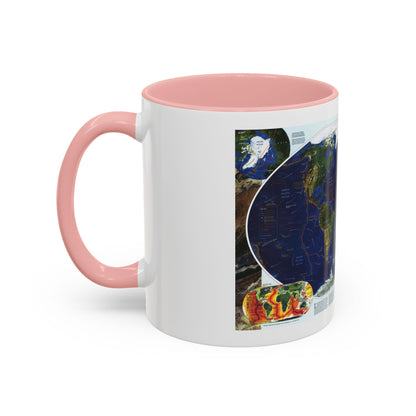 World Map - Physical Earth 1 (1998) (Map) Accent Coffee Mug