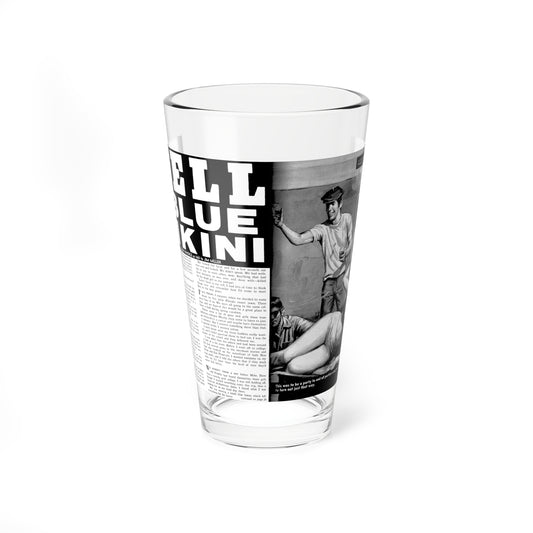 Hell In A Blue Bikini, Man's Daring, November 1962 - Pint Glass 16oz