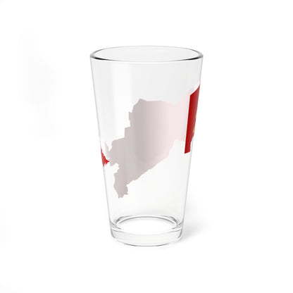 Uzbekistan Map with Soviet Flag (Uzbekistan) Pint Glass 16oz