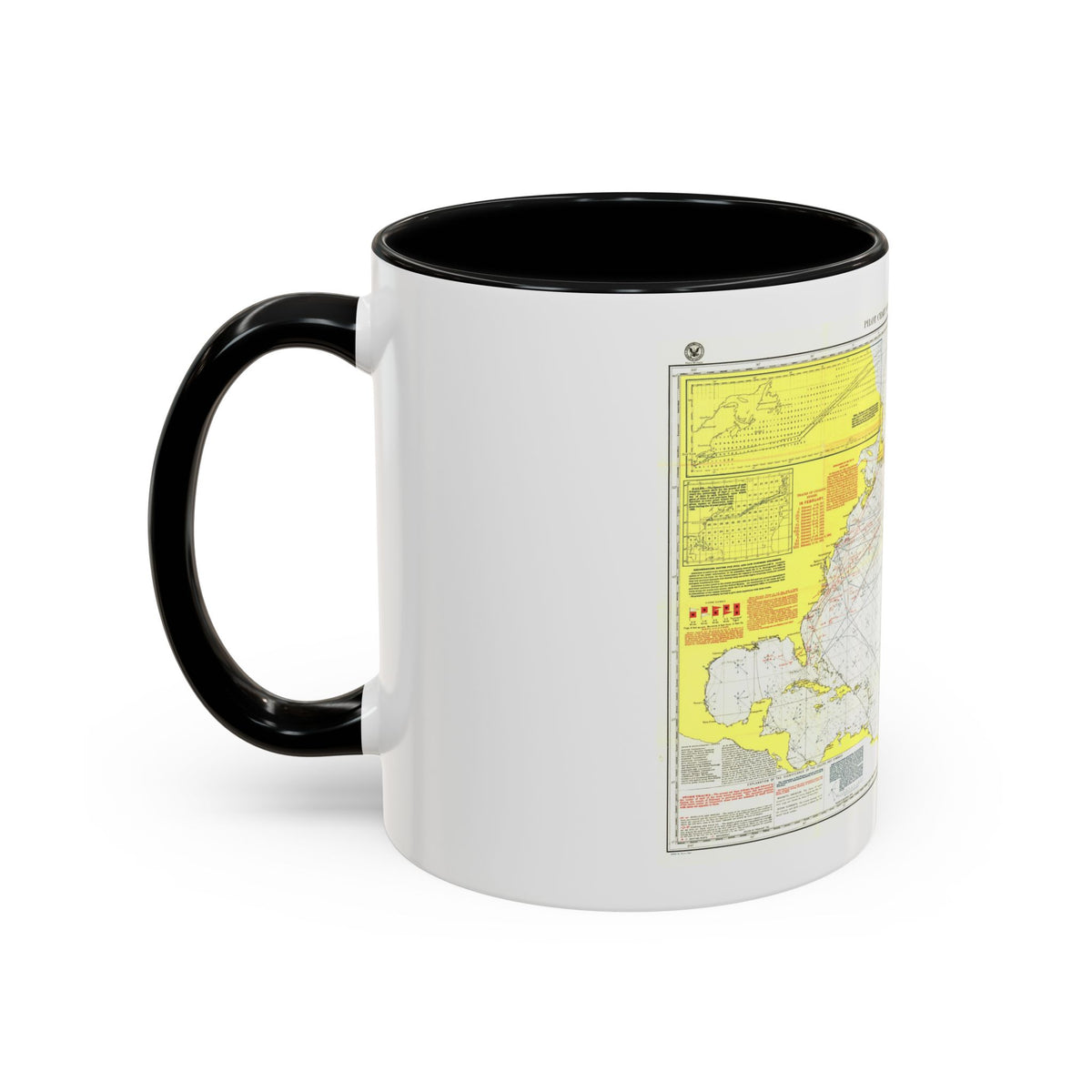 Atlantic Ocean - North (1903) (Map) Accent Coffee Mug